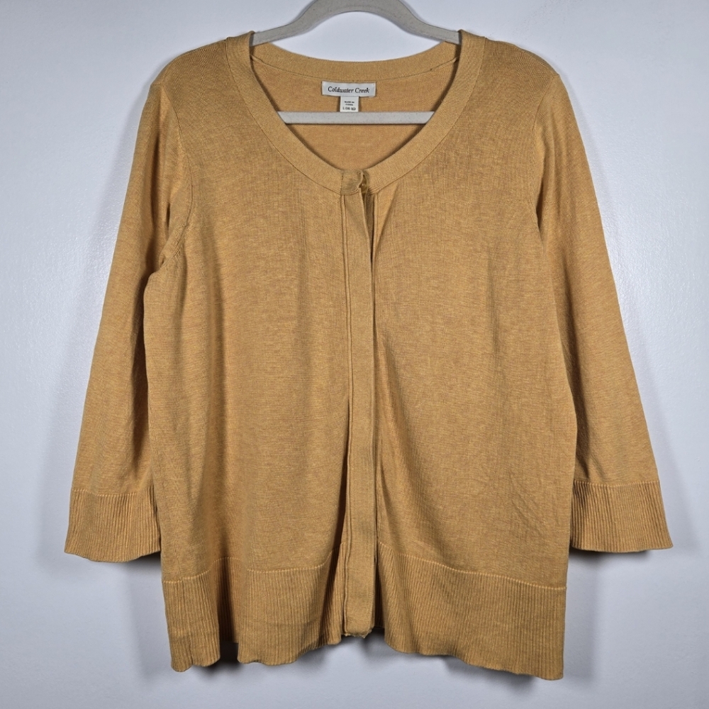 Coldwater Creek Mustard Cardigan